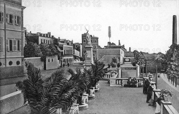 Line Wall Boulevard, Gibraltar, early 20th century. Artist: VB Cumbo