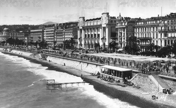 Le Palais de la Mediterranee on Promenade des Anglais, Nice, South of France, early 20th century. Artist: Unknown