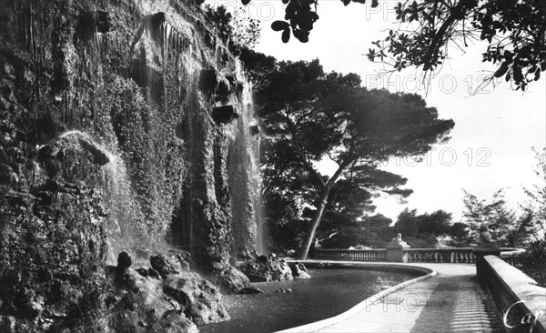 The Chateau Waterfall, Nice, South of France, early 20th century. Artist: Unknown