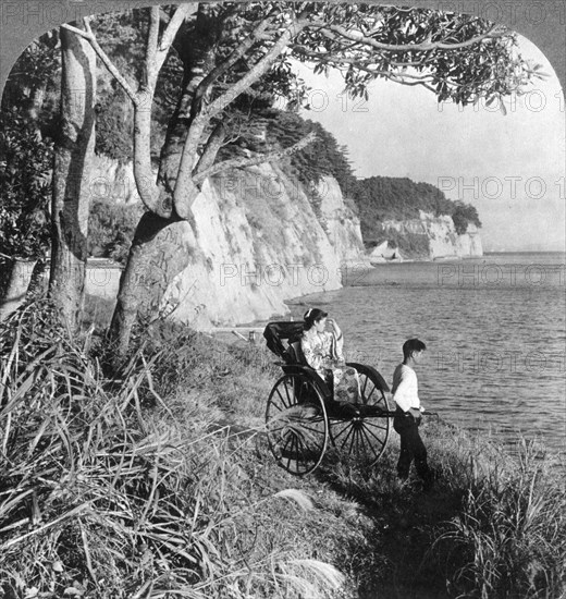 Looking east over 'Mississippi Bay', near Yokohama, Japan, 1904.Artist: Underwood & Underwood