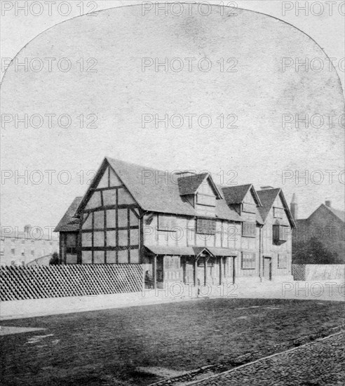 William Shakespeare's house, Henley Street, Stratford-upon-Avon, Warwickshire, late 19th century. Artist: Unknown