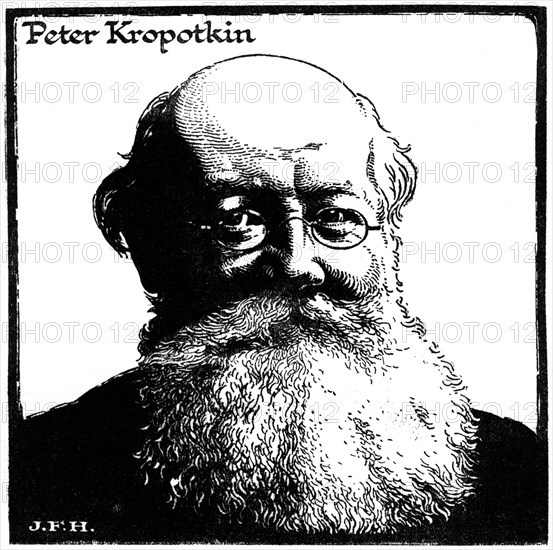 Peter Kropotkin, Russian anarchist, c1920. Artist: Unknown