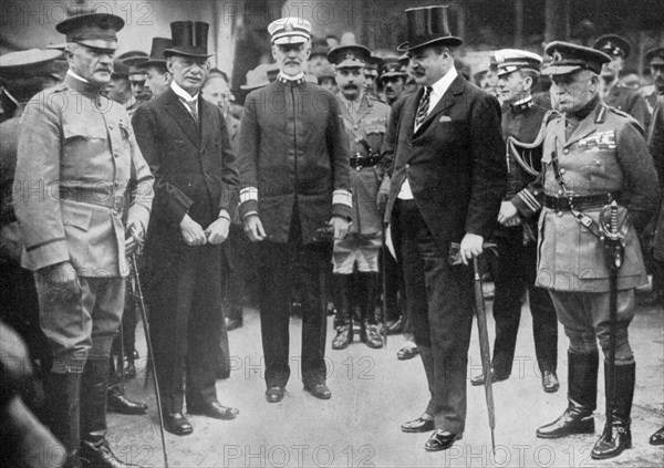 General Pershing arriving at Liverpool, 8 June 1917, (c1920). Artist: Unknown