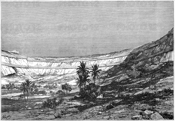 The Kasr-el-jebel Cirque, Syria, c1890. Artist: Charles Barbant