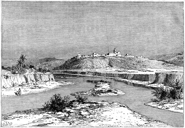 The Mejerda at Slugia, above Mejez-el-Bad, c1890. Artist: Armand Kohl