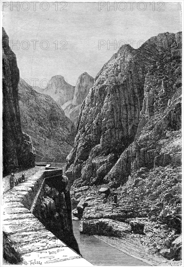 'View taken in the Shabet el Akra caravan route, Algeria', c1890. Artist: Bertrand