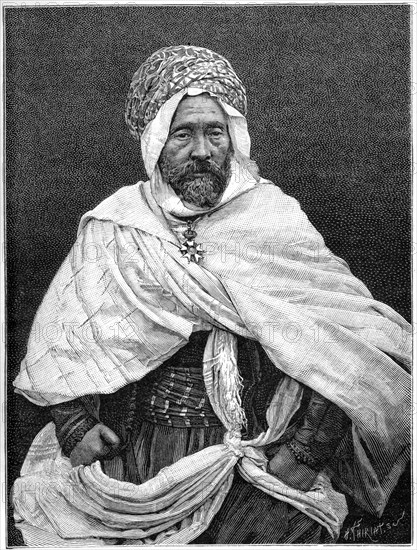 The Agha of Tugurt, c1890. Artist: Henri Thiriat