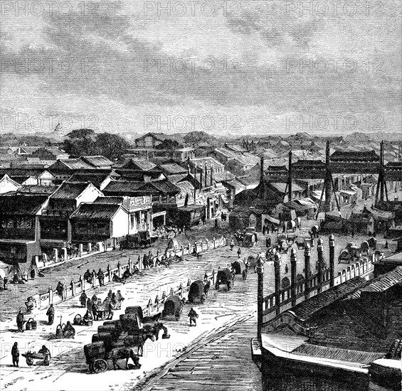 'The High Street, Peking', c1890. Artist: Unknown