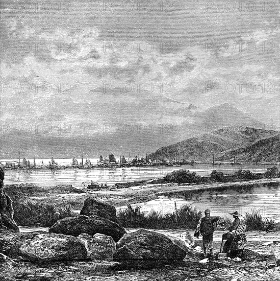 'Hong Kong, view from Kowlun', c1890. Artist: Unknown