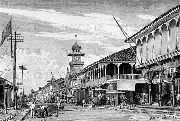 A street in Guayaquil, Ecuador, 1895. Artist: Unknown