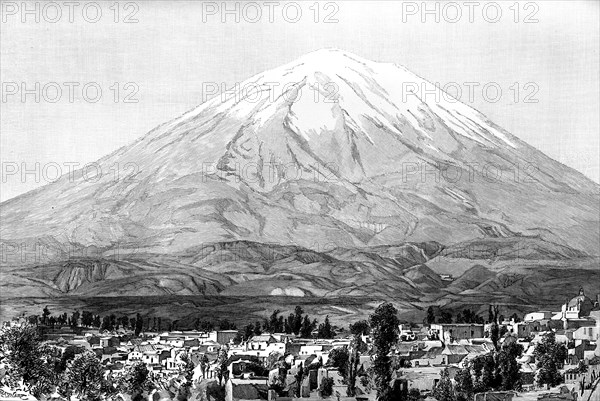 Arequipa and Mount Misti, Peru, 1895. Artist: Unknown