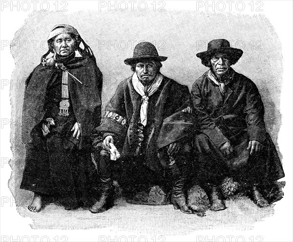 A group of Araucanians, Chile/Argentina, 1895. Artist: Unknown