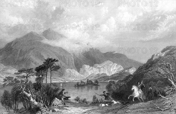 Loch Achray, Perthshire, Scotland, 19th century.Artist: JC Armitage