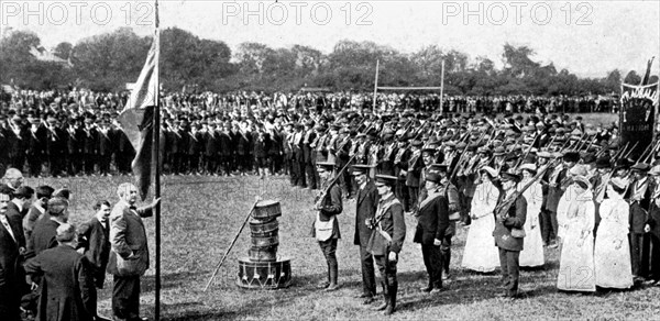 Irish national volunteers, Maryborough Corps of Nationalists, 1914. Artist: Unknown