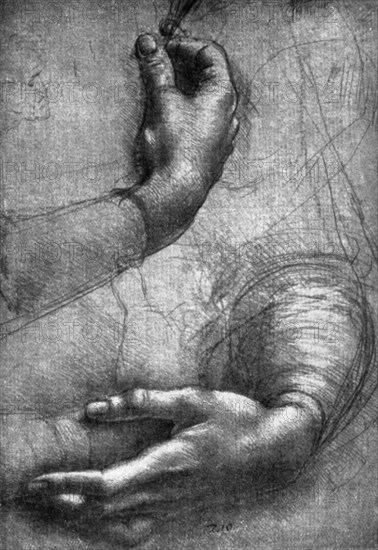 Study of hands, 15th century (1930).Artist: Leonardo da Vinci