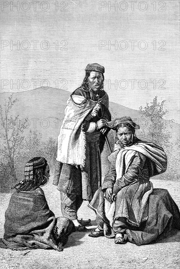 Tibetan women of Ladakh, 1895. Artist: Unknown