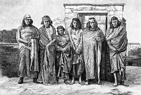 A group of Patagonians, Argentina, 1895. Artist: Unknown