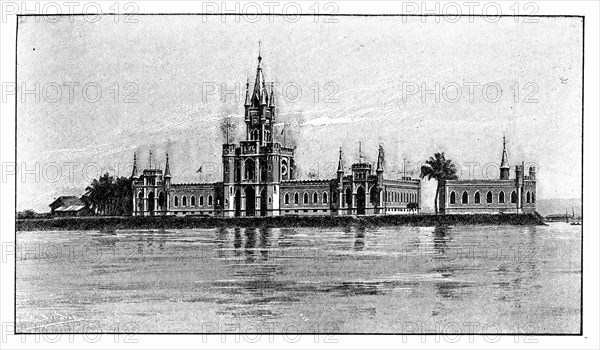 The miniature palace on Fiscal Island, Guanabara Bay, Brazil, 1895. Artist: Unknown