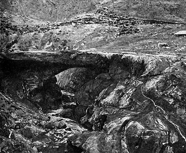 An Inca Bridge, Peru, 1895. Artist: Unknown