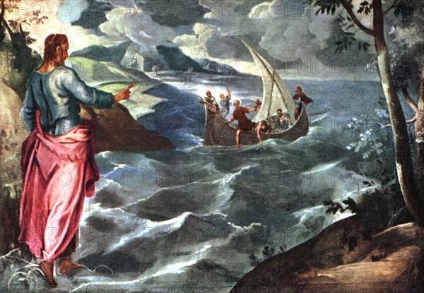 'Christ at the Sea of Galilee', c1575-1580, (1925).Artist: Jacopo Tintoretto