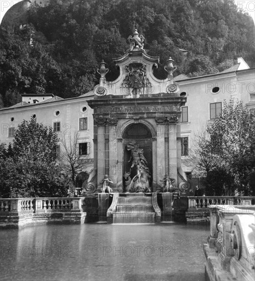 Pferdeschwemme, Salzburg, Austria, c1900.Artist: Wurthle & Sons