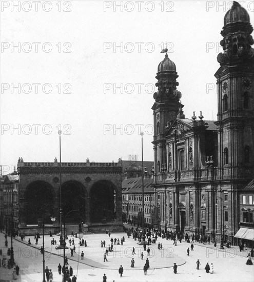 The Catholic Theatiner Church St Cajetan, Munich, Germany, c1900s.Artist: Wurthle & Sons