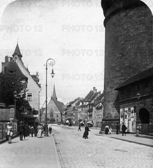 Strassenkarte, Nuremberg, Bavaria, Germany, c1900s.Artist: Wurthle & Sons