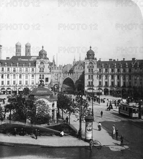 Karlsplatz, Munich, Germany, c1900s.Artist: Wurthle & Sons