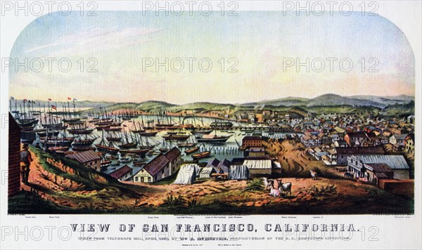 San Francisco, California, 1850 (1937).Artist: Nathaniel Currier