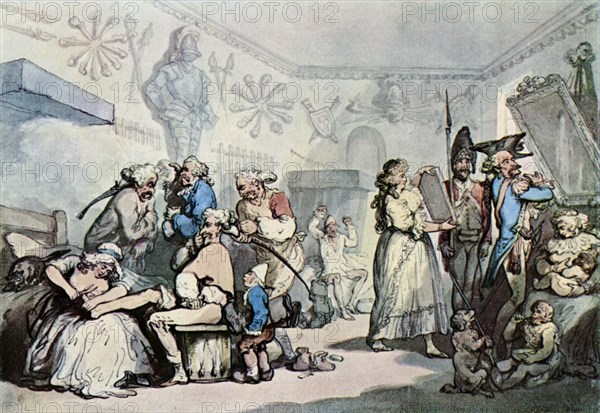 'The Interior of a French Barracks', 1787, (1929). Artist: Thomas Rowlandson