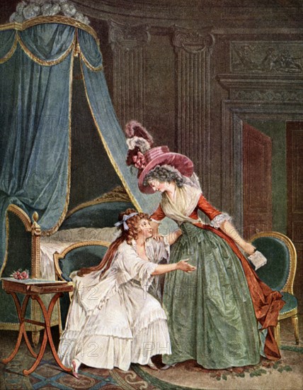 'L'Indiscretion', 1788, (1929). Artist: Jean-François Janinet