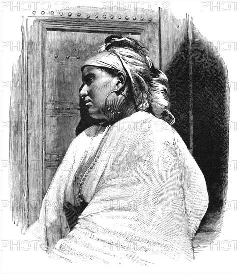 An Arab woman from Tangier, Morocco, 1895.Artist: Henri Thiriat