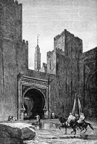 Gateway to the kasbah, Fez, Morocco, 1895. Artist: Unknown