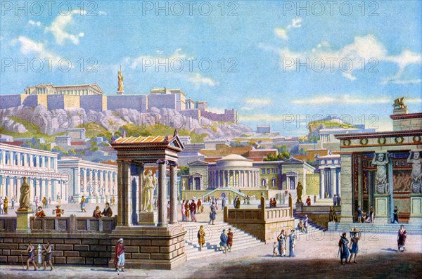 The agora below the Acropolis, Athens, Greece, 1933-1934. Artist: Unknown