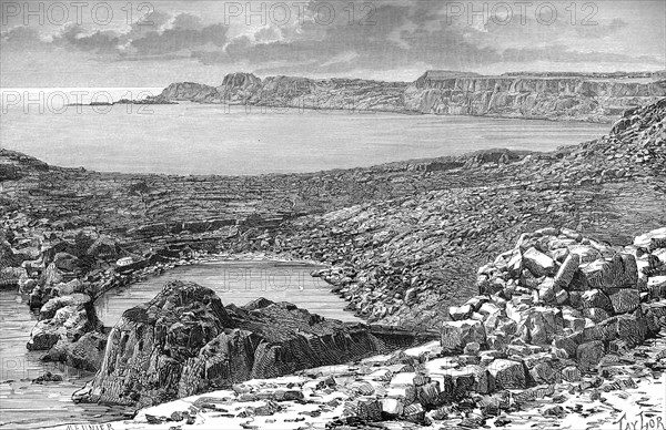 Lindos Bay, Rhodes, Greece, c1890. Artist: Unknown