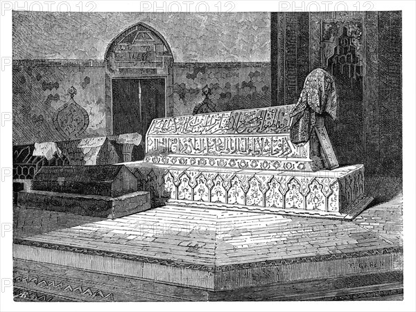 The tomb of Mehmed II in the Green Mosque, Bursa, Turkey, 1895. Artist: Unknown