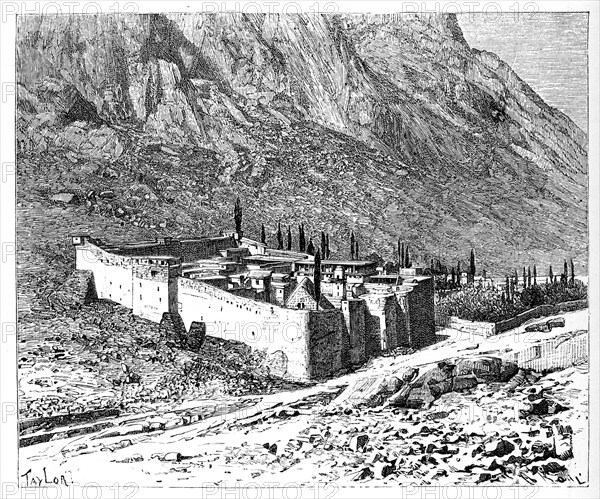 The Convent of St Catherine, Mount Sinai, Egypt, 1895. Artist: Unknown