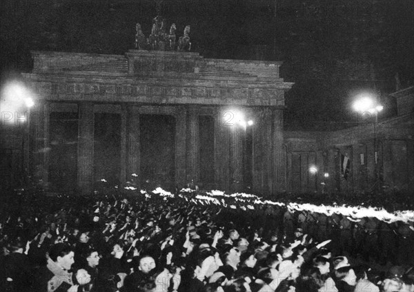 The Brandenburg Gate, Berlin, Germany, 30 January 1933. Artist: Unknown