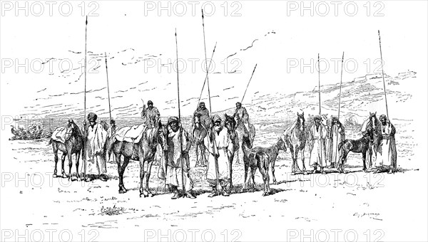Kurdish cavalry, 1895. Artist: Unknown