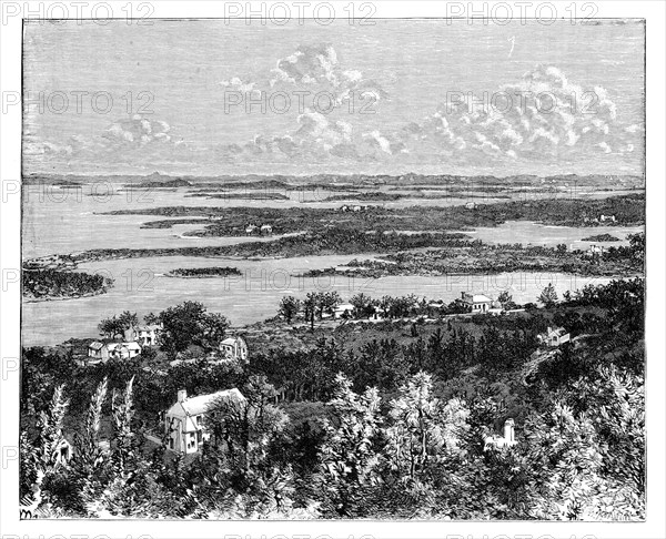 'View taken from Gibb's Hill, Bermudas', c1890. Artist: Unknown