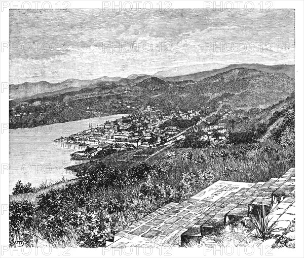 'General view of Castries, St Lucia Island', c1890. Artist: Unknown