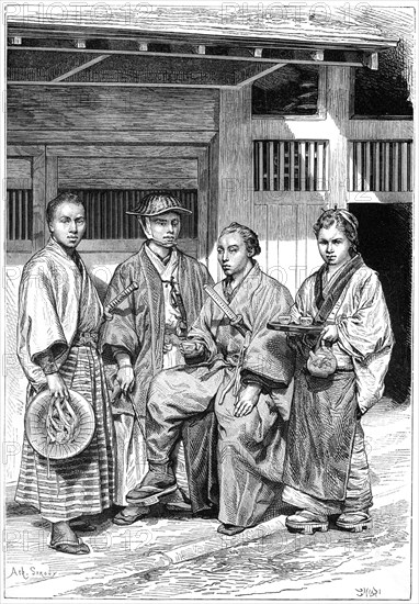 Citizens of Tokyo, Japan, 1895. Artist: Unknown