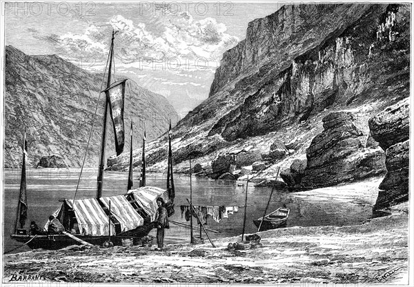 The Upper Yangtse-Kiang, China, 1895.Artist: Weber