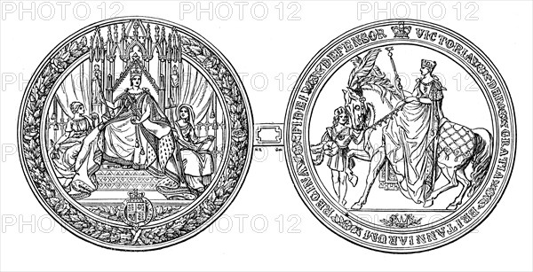 The Great Seal of Queen Victoria, c1895. Artist: Unknown