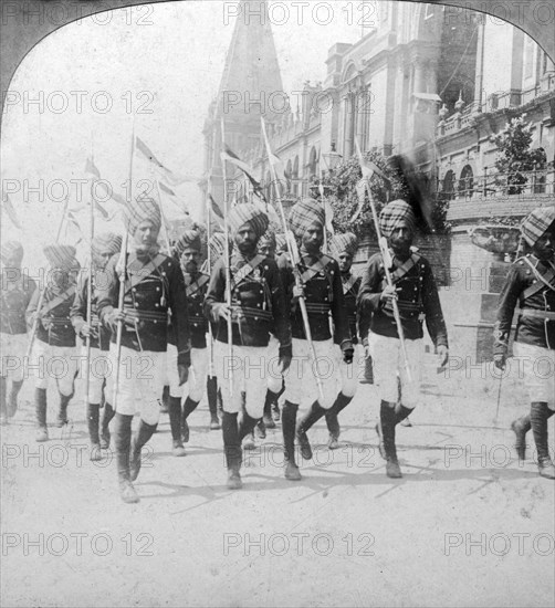 Indian Lancers, Alexandra Palace, London, 1902.Artist: ME Wright