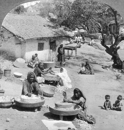 Village life, India, 1900s.Artist: Underwood & Underwood