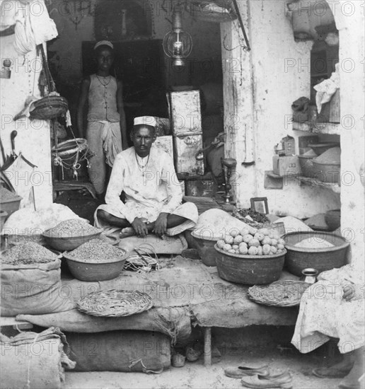 A shop in India, 1900s.Artist: Erdmann & Schanz