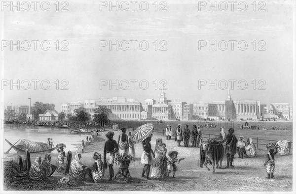 'View of Calcutta from the Esplanade', c1860. Artist: Unknown