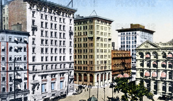 Victoria Square, St James Street, Montreal, Canada, c1900s. Artist: Unknown