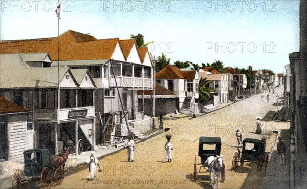 A street in St.John's, Antigua, c1900s. Artist: Unknown
